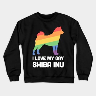 Shiba Inu - Funny Gay Dog LGBT Pride Crewneck Sweatshirt